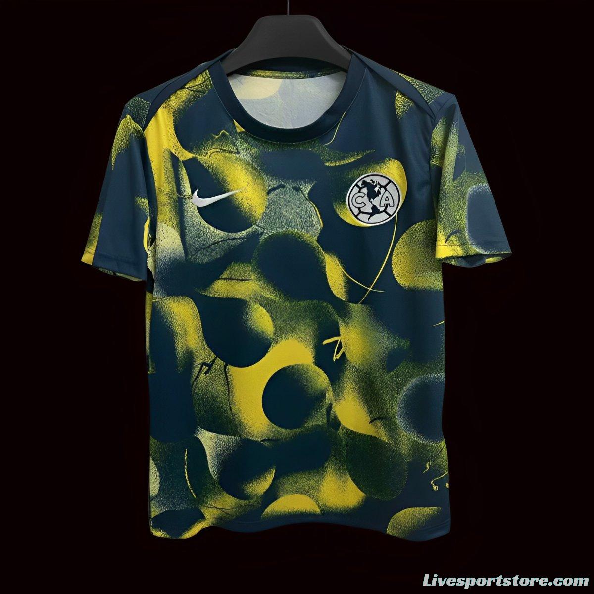 24/25 Club America Yellow Green Pre-match Jersey