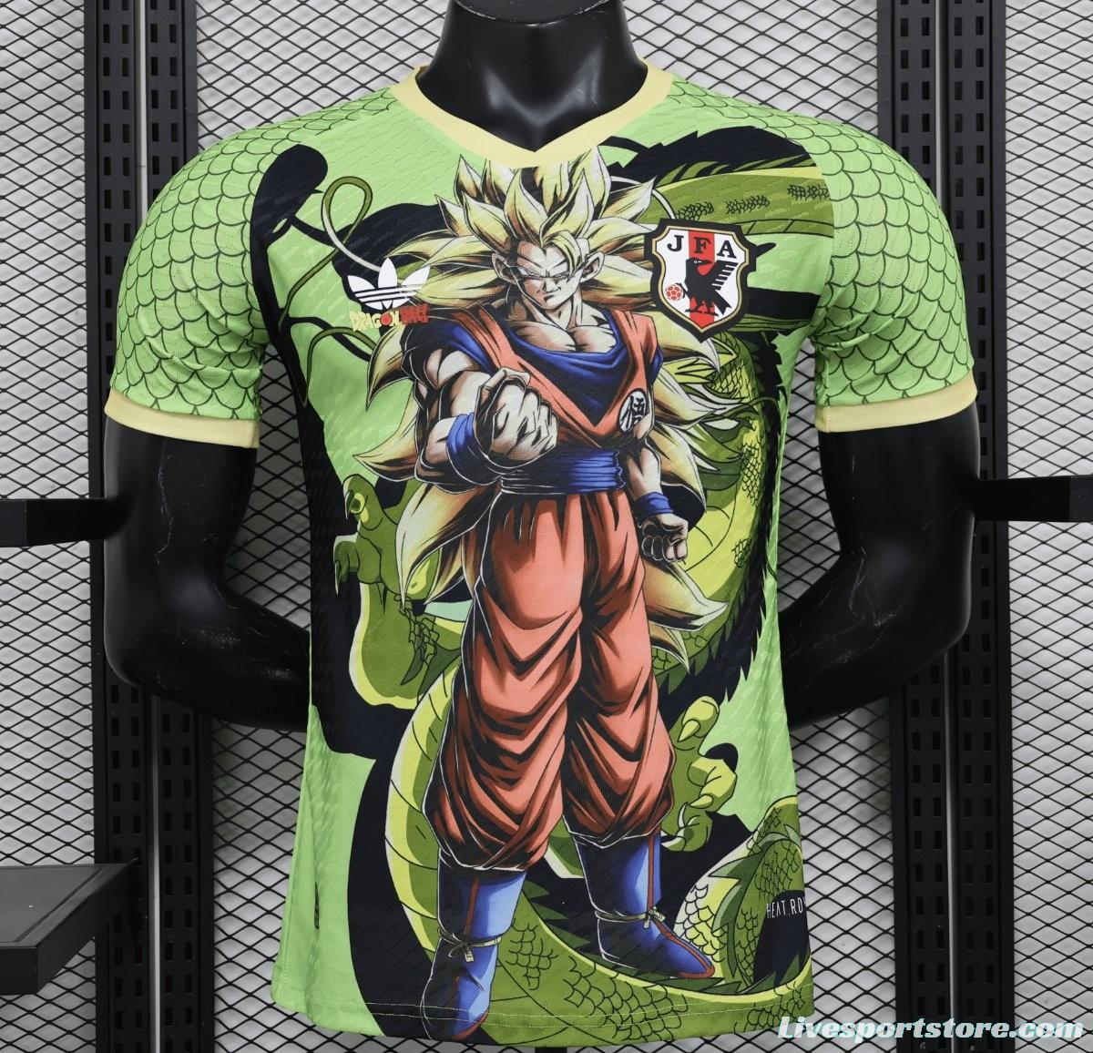 Player Version 2024 Japan Green Dragon Ball Son Goku Jersey