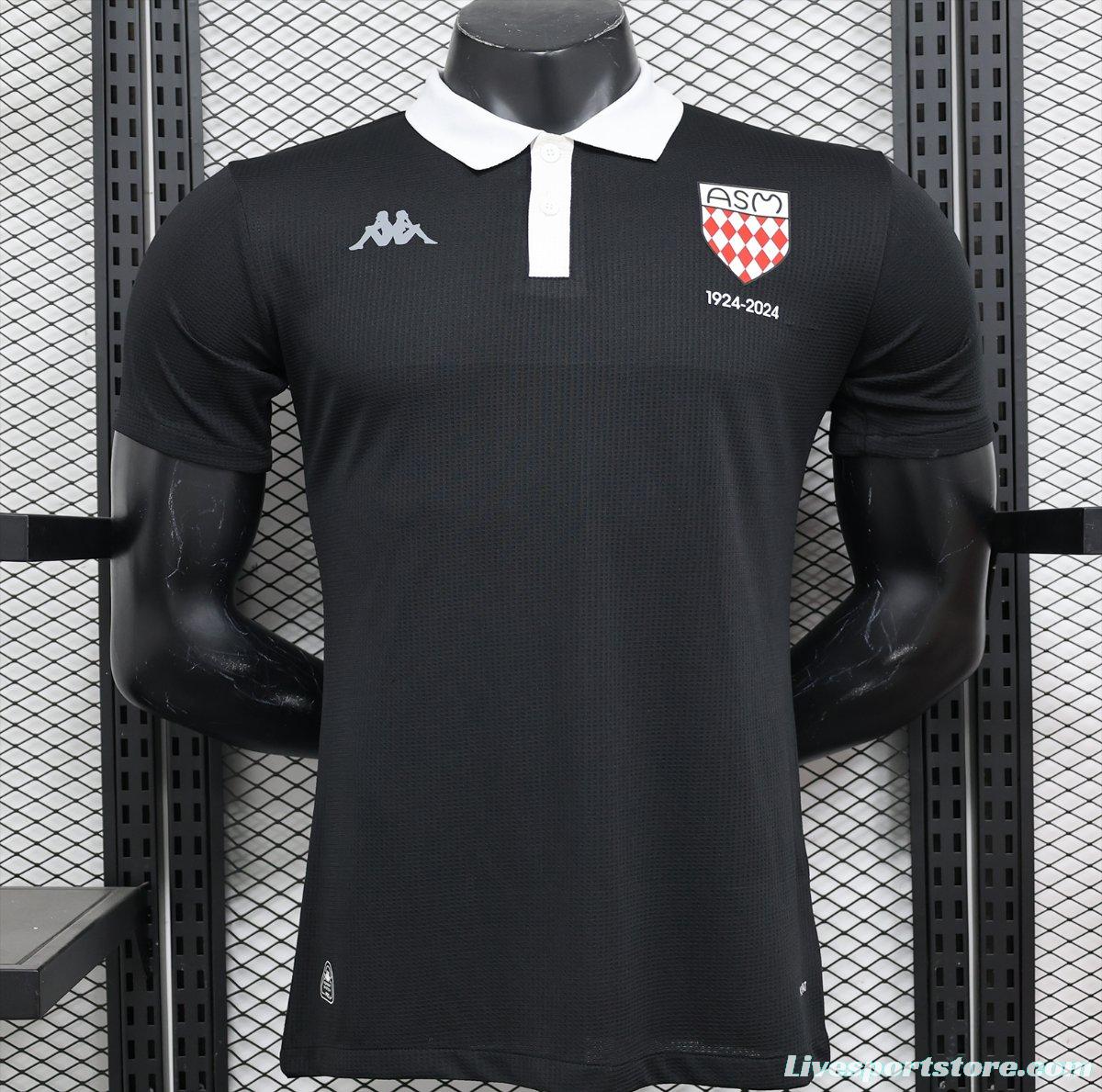 Player Version 24/25 AS Manaco Black 100th Anniversary Special Jersey