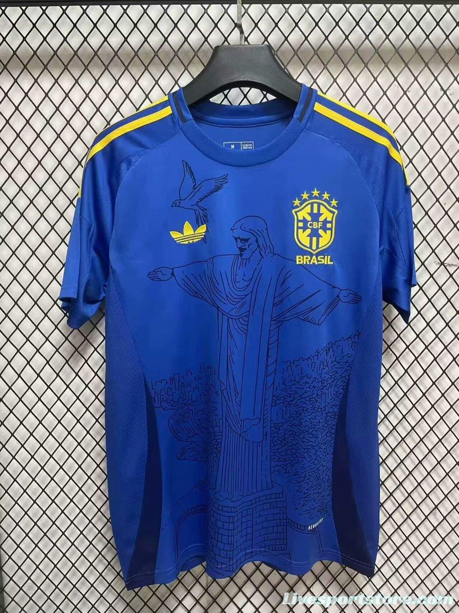 2024 Brazil Blue Special Jersey