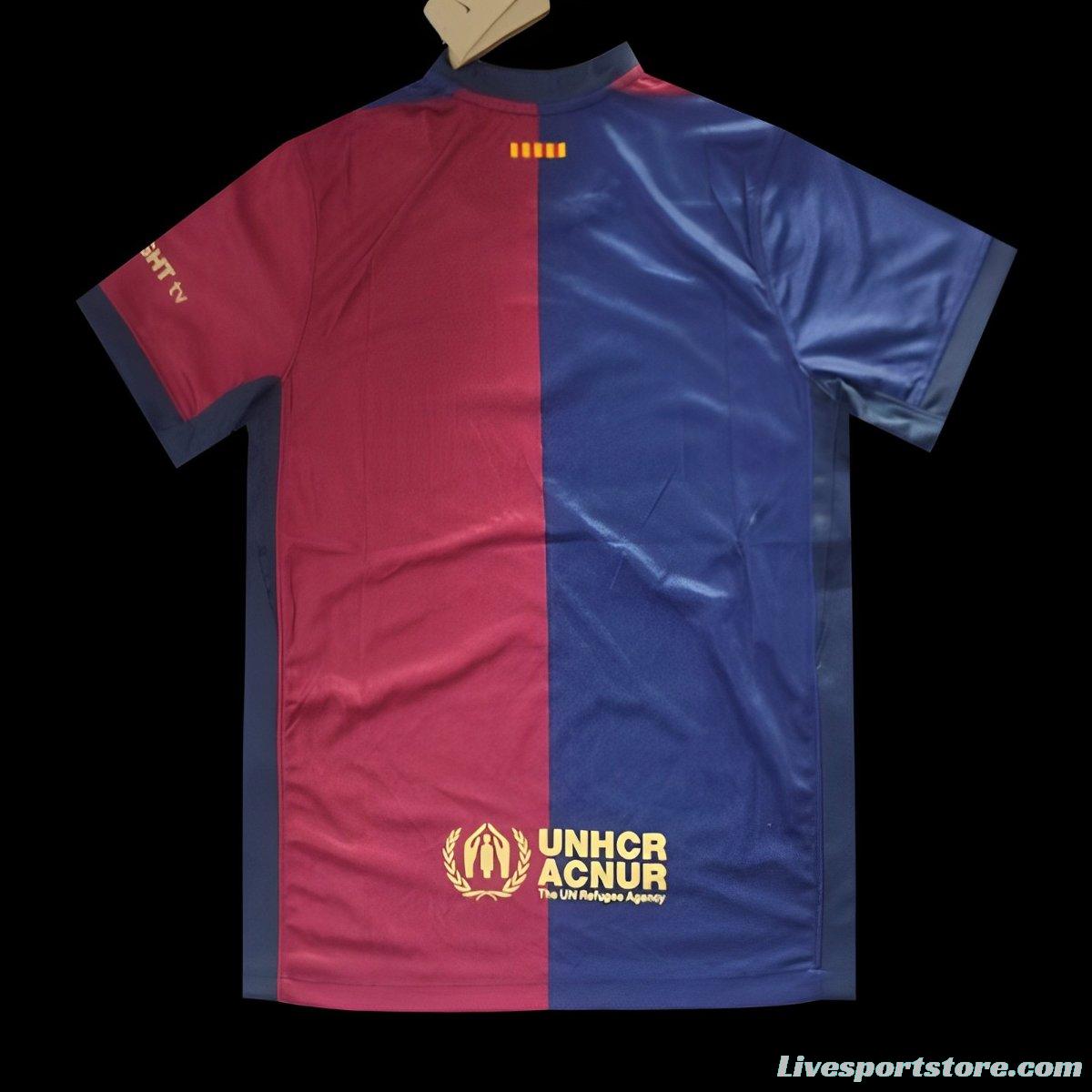 24/25 Barcelona Home 125Th Anniversary 1899-2024 Printing Jersey